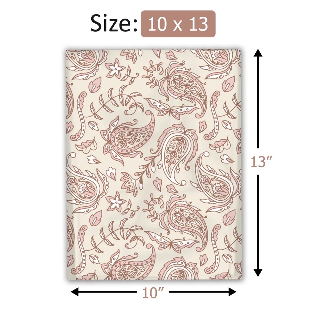 Paisley Pink Poly Mailer’s 10x13 Pack of 25 - Picture 5 of 10